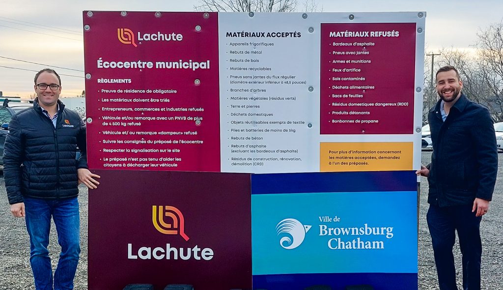 Partenariat entre Lachute et Brownsburg-Chatham pour le service d’écocentre