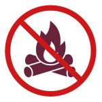 icone : Il est interdit de faire des feux.